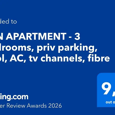 Sun - 3 Bedrooms, Priv Parking, Pool, Ac, Tv Channels, Fibre Net *